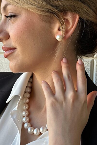 Birinci1926 Doğal İnci Top Küpe