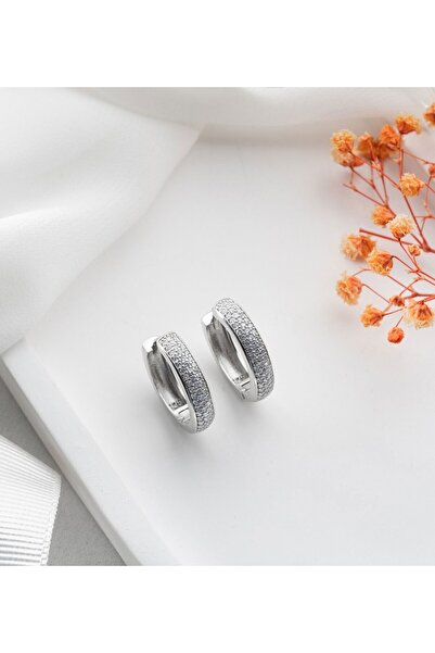 Vitastyle Silver Color Stone Detail Ring Model Earrings