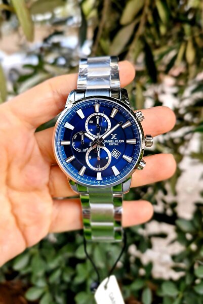 Daniel Klein Çelik Kordon Erkek Kol Saati Gri Lacivert DKE.1.10803-2