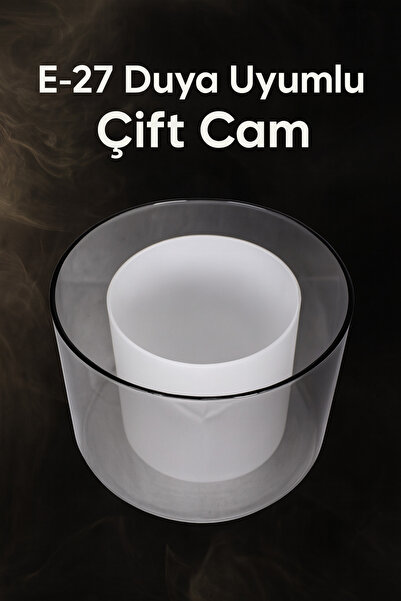 VENON Çift Cam Füme Ve Beyaz Avize Camı ( 1 Adet Çiftli Cam ) (ORJİNAL CAM) A...