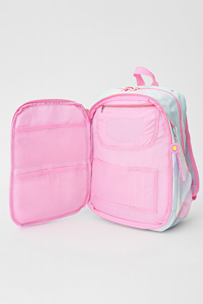 Catwins Rucsac de școală în stil coreean albastru cu accesorii