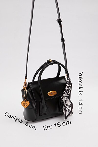 Levidor Black Scarf Detailed Shoulder Bag 930459