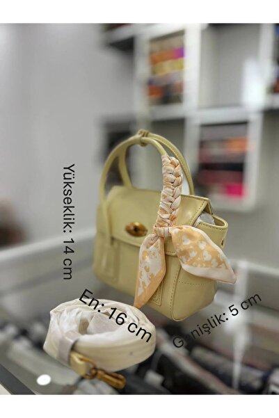 Levidor Yellow Scarf Detailed Shoulder Bag