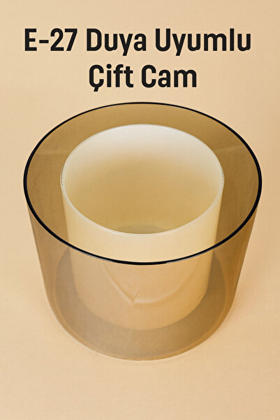 VENON Aydınlatma Çiftli Cam Bal Ve Beyaz Avize Camı ( 1 Adet Çiftli Cam) (ORJ...