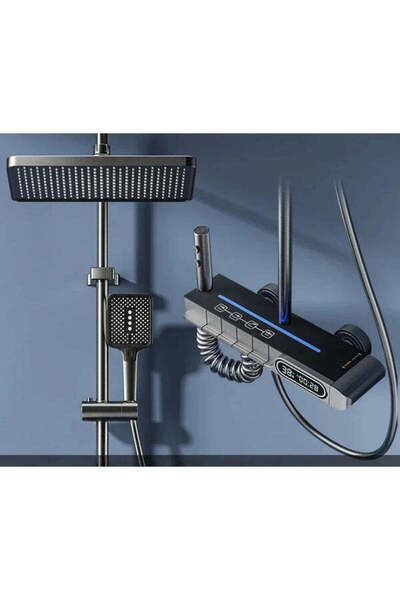 Sanlux Coloană de Duș Piano Key – Afișaj Digital și LED-uri pentru O Experiență Premium, Ali01