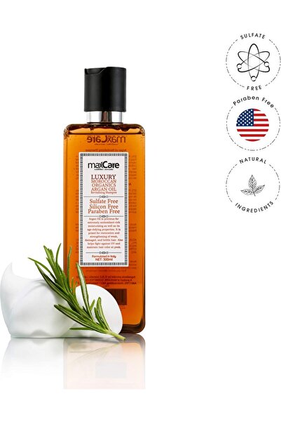 Maxcare شامبو بزيت أرجان خالي من الكبريتات تركيبة ايطالية فاخرة - 300 مل