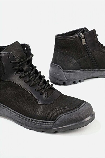 Libero 1339 Ανδρικές δερμάτινες μπότες από καουτσούκ