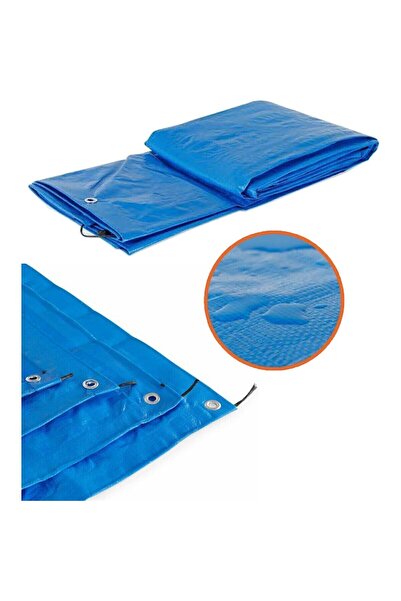 DİWWA 4m X 5m Mavi Su Geçirmez Pullu Çadır Branda Tente Yağmurluk Gölgelik