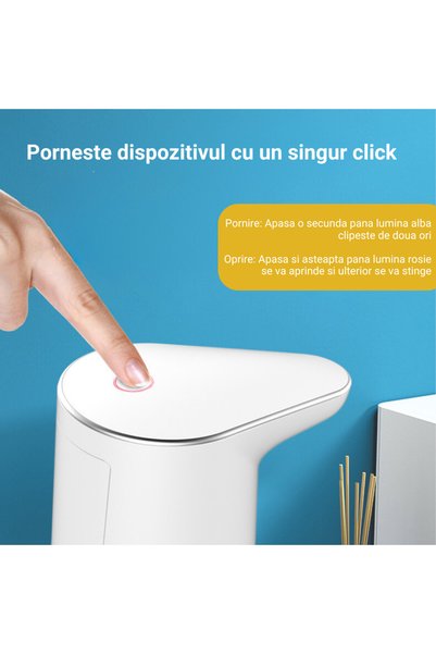 Inteliced Dozator dispenser automat de spuma pentru sapun lichid, Inteliced®, capacitate 500 ml