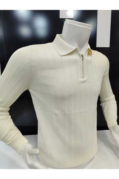 ADVANTE GÜNCÜOĞLU MEVSİMLİK UZUN KOLLU POLO YAKALI FERMUARLI ALT KISMI LASTİKLİ ERKEK TRİKO