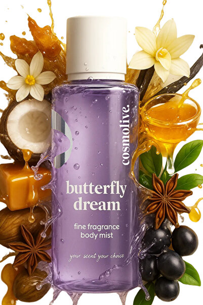 Cosmolive Vücut Spreyi Body Mist | Love Spell | Butterfly Dream | Işıltılı | Nemlendirici | Kadın | 250 ml