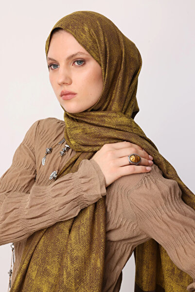 Mooncorn Σάλι διπλής όψης με μοτίβο Sahara Bitter Coffee and Salmon