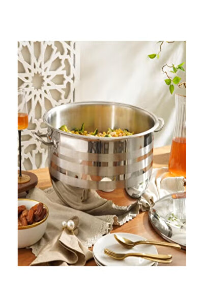 OMS 40Cm Stainless Steel Casserole - Made In Turkey