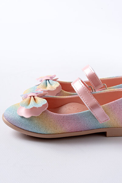 p papuccum ortopedi çocuk ayakkabıları Girl's Rainbow Non-Slip Sole Ballerinas