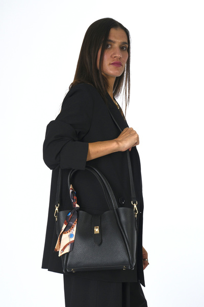 ABBRA Women's Vegan Leather Puppy Scarf Bag