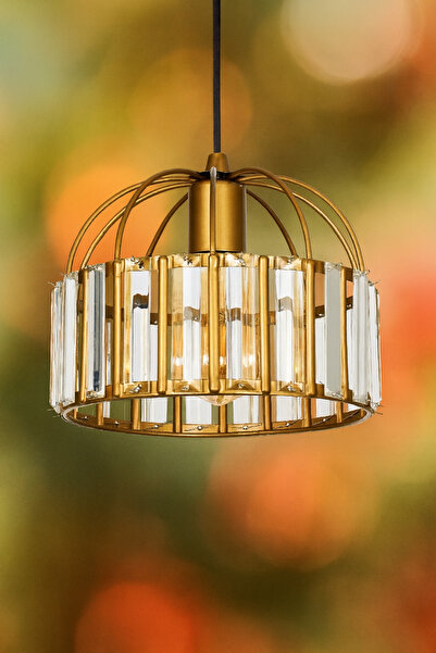 VENON AYDINLATMA TİTANİA TEKLİ ESKİTME KRİSTAL TABUT TAŞLI AVİZE