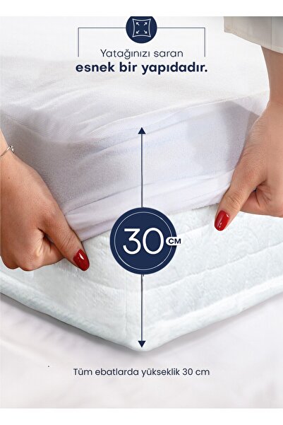 Shopyteks Micro Fitted Full Edge Waterproof Mattress Protector Single-Double Size King Size Mattress Protector