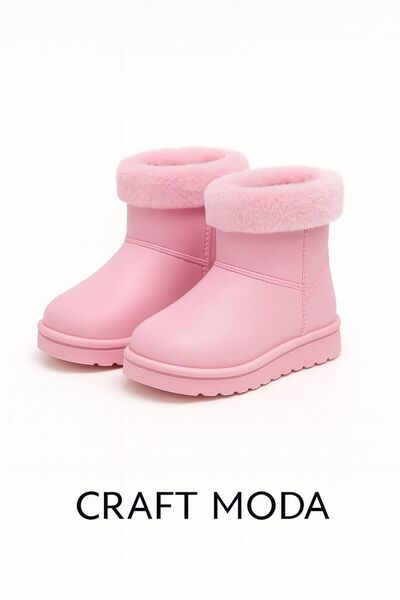 CRAFT MODA Çocuk İçi Kürklü Su Geçirmez Yağmur & Kışlık Bot
