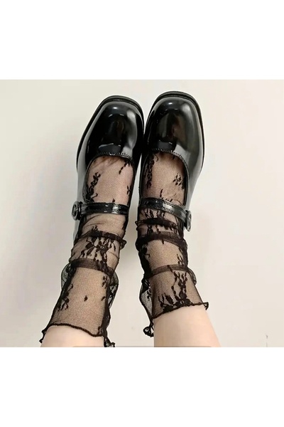 Freya Dantel Tül Soket Çorap (Kawaii Anime Kore Tarzı)