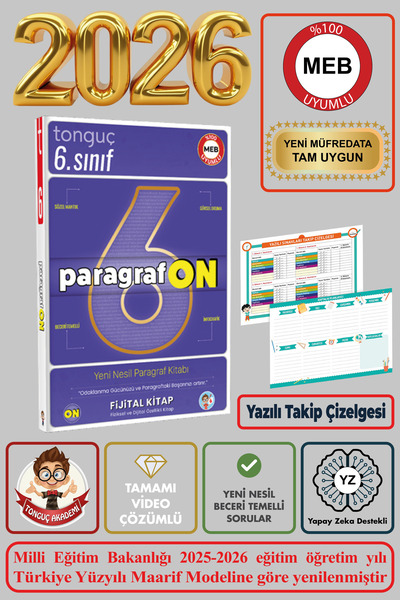 Tonguç Yayınları 6. Sınıf Yeni Nesil Paragrafon Paragraf Çözümlü Soru Bankası #Atölyem #Hiper Zeka #Hız #Fenomen