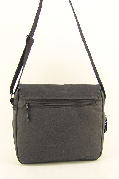 QUB CLUB Postman Black Business School Canvas Waterproof Gusseted Briefcase Street Bag