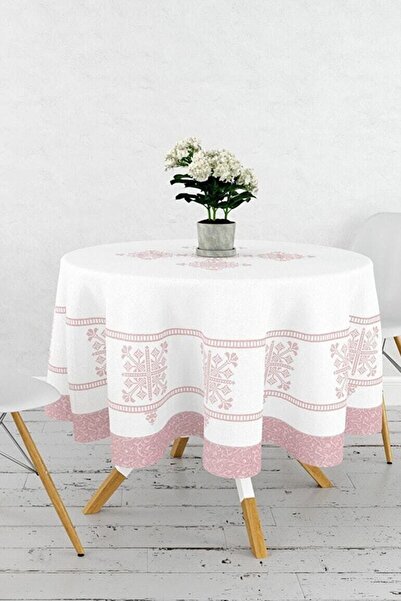 Çt Çeyizci Tekstil Στρογγυλό τραπεζομάντιλο με ψηφιακή εκτύπωση