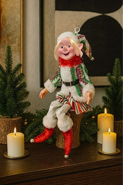 BeySüS Новорічна ялинка Прикраса Ельф Милий Ельф Червоний Зелений Білий