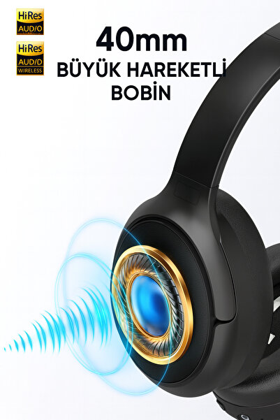 Tech&bello accessories Kablosuz Kulaküstü Bluetooth Kulaklık Stereo-Mikrofon-aux HK-033