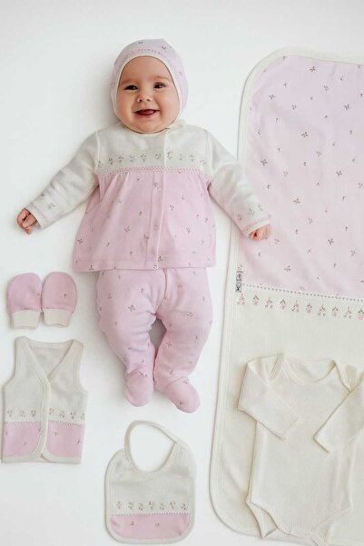 MİLAYS LİFE HOME COLLECTİON مجموعة GAYE BABY GIRL من 0 إلى 3 أشهر مكونة من 10...