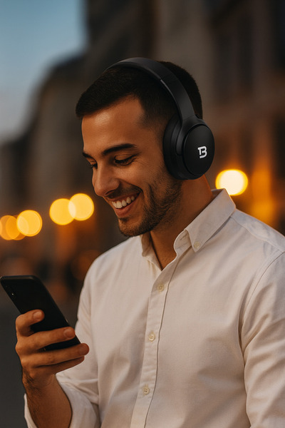 Tech&bello accessories Kablosuz Kulaküstü Bluetooth Kulaklık Stereo-Mikrofon-aux HK-033
