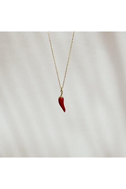 Wind Silver Kımızı Biber Kolye 925 Ayar