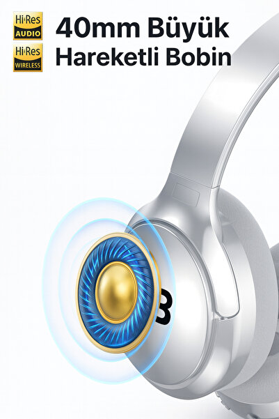 Tech&bello accessories Kablosuz Kulaküstü Bluetooth Kulaklık Stereo-Mikrofon-aux HK-033