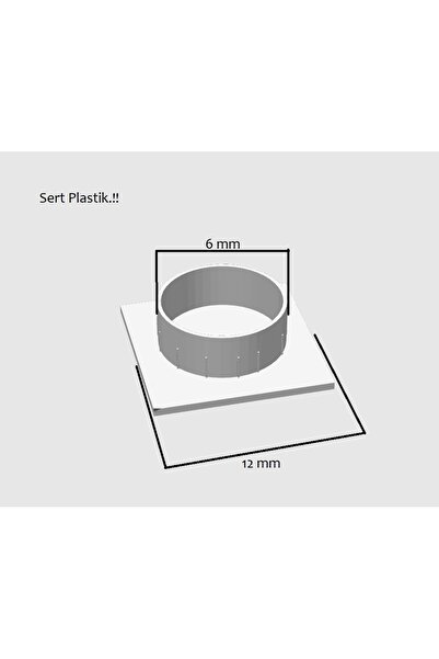 GenelTedarik Klima Borusu ( Kör) Boş Delik Kapatma Kapagı Menfez Kare Düz Model 1 Adet 12*6 mm Beyaz Renk