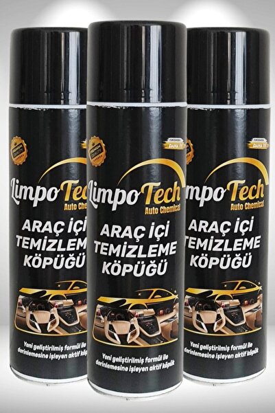 LİMPO TECH Araba Temizleme Spreyi Çok Amaçlı Köpük Sprey 3 Adet