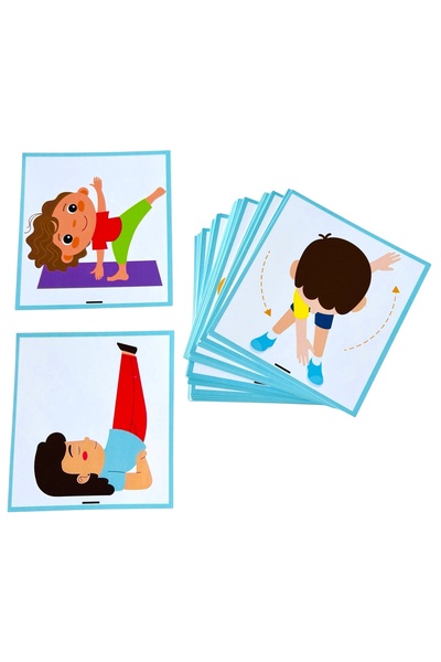 Loyameri Kidsshop بطاقات محاكاة الحركات الرياضية 48 بطاقة، ما قبل المدرسة، نش...