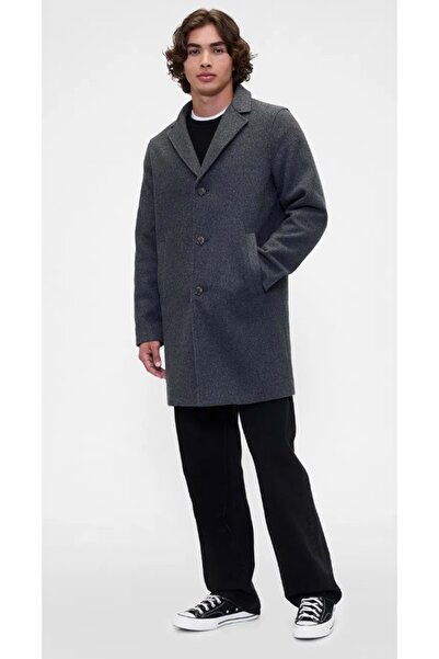 GAP V-Top Coat 791204 Relaxed Overcoat Trench Coat Men's Jacket Gray