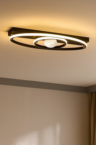 ESSLİGHT Parma 60 cm Plafonyer LED Avize 3 Renk Işık Modlu (Beyaz / Sarı / Gün Işığı)