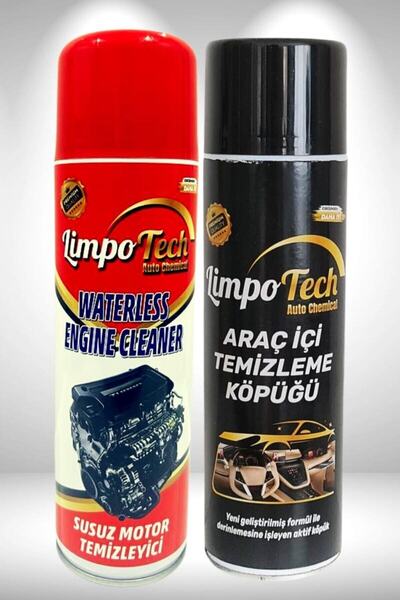 LİMPO TECH Araç Içi Köpük Temizleme Spreyi 500 Ml, Susuz Motor Temizleme Spre...