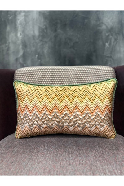 Fabricland İthal Ipek Kadife Chevron 1013 Dikdörtgen (50x30 cm) Kılıf