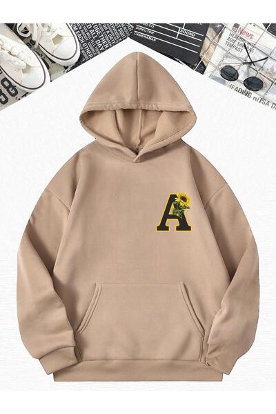 DM DOLCE MORE Hanorac supradimensionat cu glugă, cu 3 fire, din bumbac pieptă...