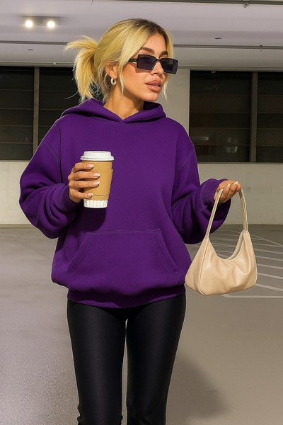 DM DOLCE MORE SWEATSHIRT UNISEX DE CULOARE SOLIDA