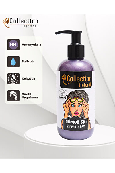 collection natural Balyaj Boyası 250ml Gümüş Gri