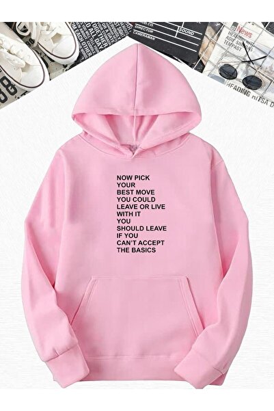 DM DOLCE MORE Φούτερ με κουκούλα με στάμπα 3 νήματα χτενισμένο βαμβάκι NOW PICK