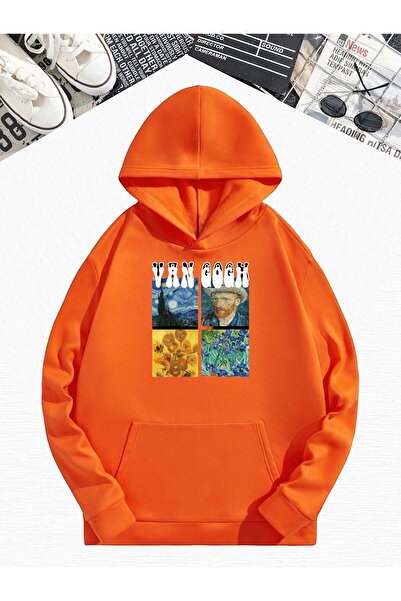 DM DOLCE MORE ΦΟΥΤΕΡ ΜΕ ΤΥΠΟΥΡΓΗΜΕΝΟ ΣΧΕΔΙΟ ΒΑΝ ΓΟΓΧ ΠΟΡΤΟΚΑΛΙ ΧΡΩΜΑΤΟΣ ΤΡΙΠΛΗΣ ΝΥΧΤΕΡΑΣ