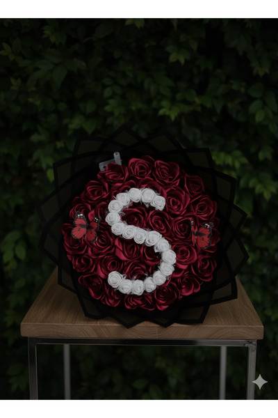 Buket hanemm 30'lu Harfli Led Işıklı Gül Buketi