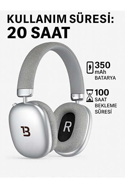 Tech&bello accessories Kablosuz Kulaküstü Bluetooth Kulaklık Stereo-Mikrofon-aux HK-034