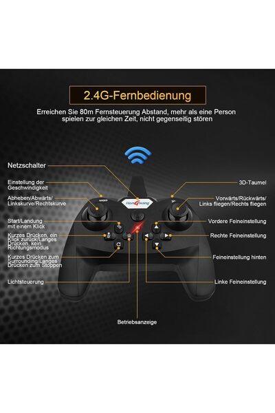 AWH RC Plane, 2.4GHz Remote Controlled Aeroplane L0712 Quadcopter Floating Fighter Aircraft RC Aerop