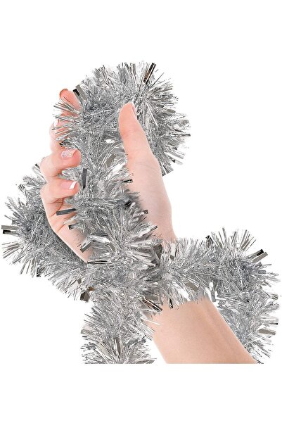 Yenigeldi 1 τεμ. Χριστουγεννιάτικο στολίδι για δέντρο με ασημένια φούντα 1,80 μέτρα