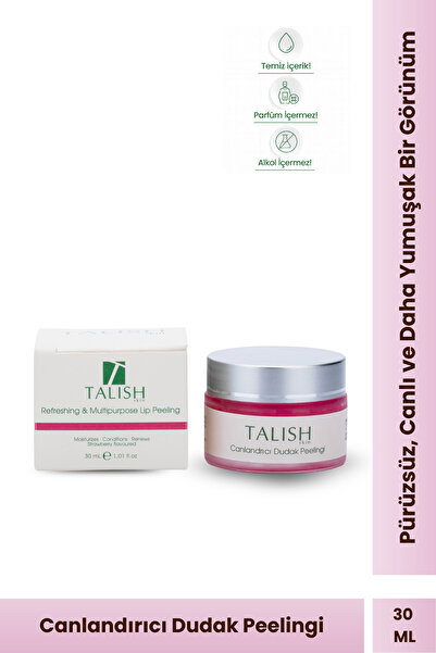 TALISH Refreshing And Multipurpose Lip Peeling Canlandırıcı Dudak Peelingi Ex...