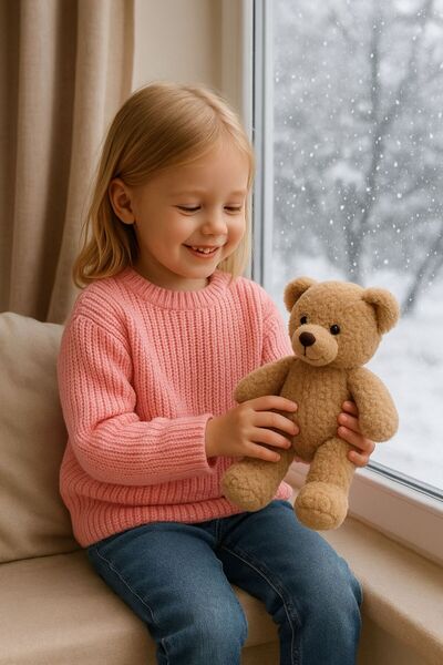 gogo bici Cocuk-Bebek Triko Bayram ve mevsimlik kazak Kazak Pastel Pembe